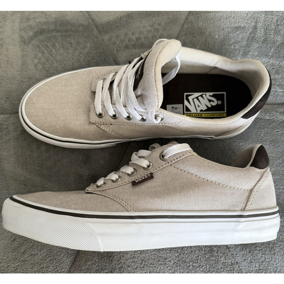 VANS Other - Vans Men's Atwood Deluxe Sneakers Canvas Size 8 Grey Chipmunk Clean